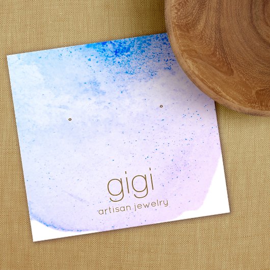 Lavender Waterverf Studs die Display Holder bezorg Vierkante Visitekaartje