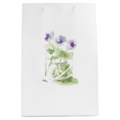 Lavender Waterverf Violet in Mason Jar Medium Cadeauzakje (Voorkant)