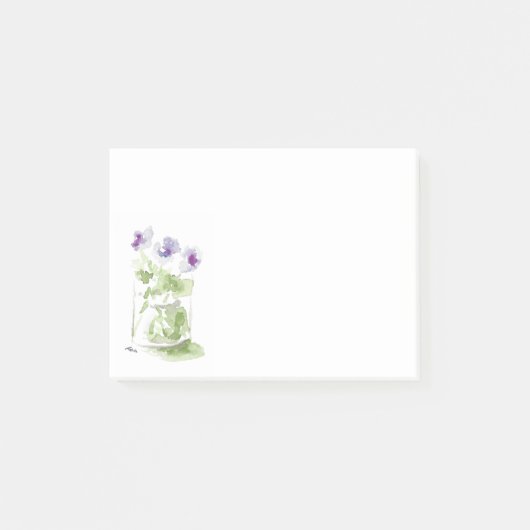 Lavender Waterverf Violet in Mason Jar Post-it® Notes (Voorkant)