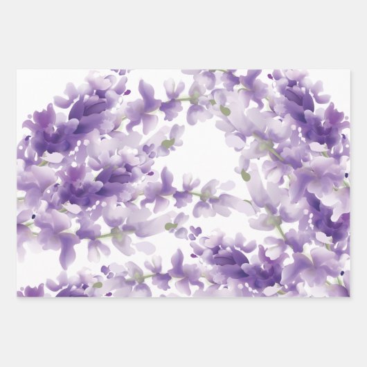 Lavender Waterverf Wedding Inpakpapier Vel (Voorkant 2)