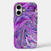 Lavender Wave Abstract Art iPhone Case (Achterkant)