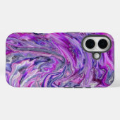 Lavender Wave Abstract Art iPhone Case (Achterkant (horizontaal))