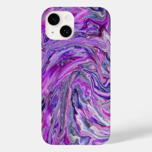 Lavender Wave Abstract Art iPhone case (Achterkant)