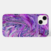 Lavender Wave Abstract Art iPhone case (Achterkant (horizontaal))