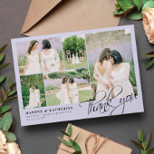 Lavender Weddenschap Foto Collage Script Bedankt