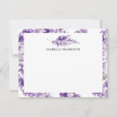 Lavender Weddenschap Stationery Note Card Notitiekaartje (Voorkant)