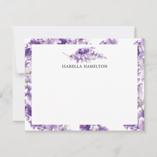 Lavender Weddenschap Stationery Note Card Notitiekaartje (Voorkant)
