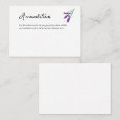 Lavender Wedding Accommodations Enclosure Kaart (Voorkant / Achterkant)