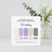 Lavender Wedding Color Palette Card Kaart (Staand voorkant)