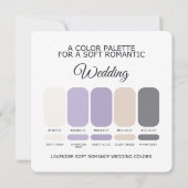 Lavender Wedding Color Palette Card Kaart (Achterkant)