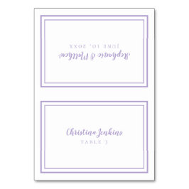 Lavender Wedding Custom Guest Place Card Kaart