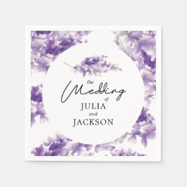 Lavender Wedding Elegant gepersonaliseerd Servet