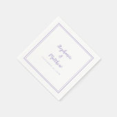 Lavender Wedding Elegant Simple Modern Reception  Servet (Hoek)