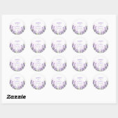 Lavender Wedding Envelope Seal Elegant Sticker (Vel)