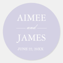 Lavender Wedding Envelope Seal Elegant Sticker