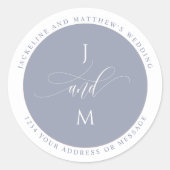 Lavender Wedding Envelope Seal of Favor Label (Voorkant)