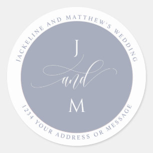 Lavender Wedding Envelope Seal of Favor Label