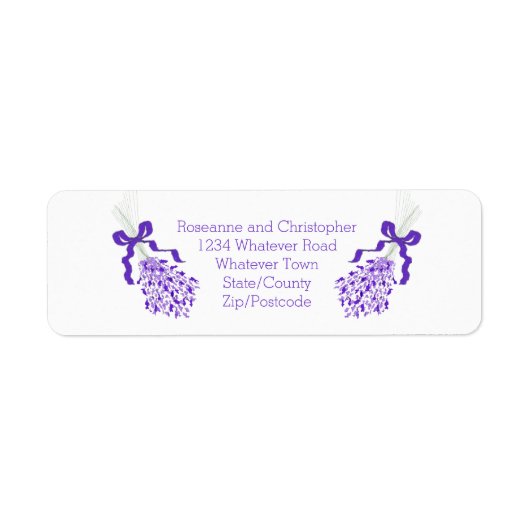Lavender Wedding Etiket (Voorkant)