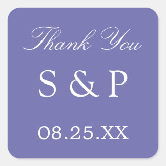 Lavender Wedding Favor Dank je Sticker