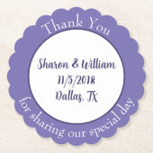 Lavender Wedding Favor Kartonnen Onderzetters (Voorkant)