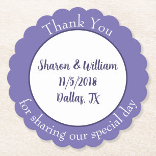 Lavender Wedding Favor Kartonnen Onderzetters