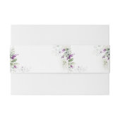 Lavender Wedding Invitation Belly Band Uitnodigingen Wikkel (Achterkant Voorbeeld)