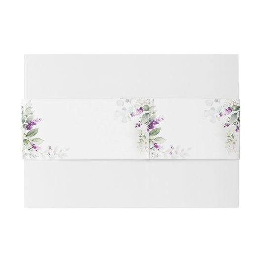 Lavender Wedding Invitation Belly Band Uitnodigingen Wikkel (Achterkant Voorbeeld)