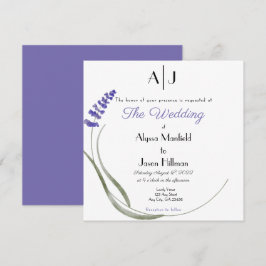 Lavender Wedding invitation Kaart