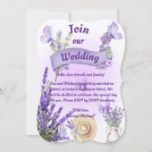 Lavender Wedding Invitation Kaart (Voorkant)
