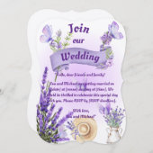 Lavender Wedding Invitation Kaart (Voorkant / Achterkant)