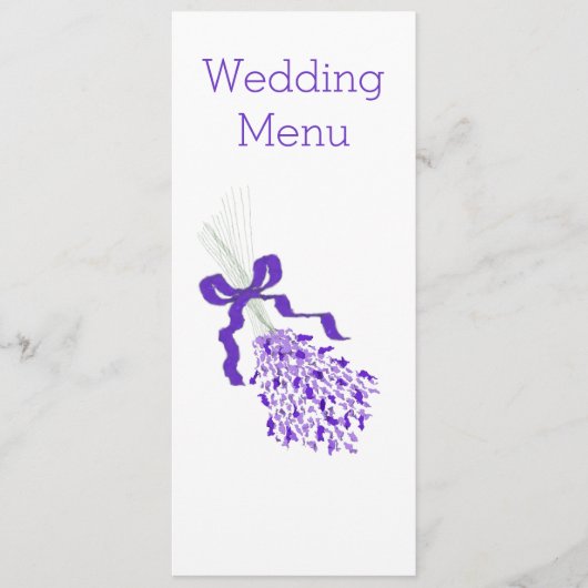 Lavender Wedding Menu (Voorkant)
