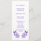 Lavender Wedding Menu (Achterkant)