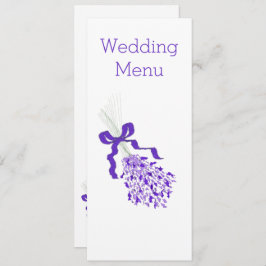 Lavender Wedding Menu