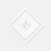 Lavender Wedding Monogram Modern Initial & Names Servet (Hoek)
