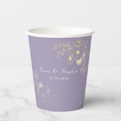 Lavender Wedding Papieren Bekers (Voorkant)