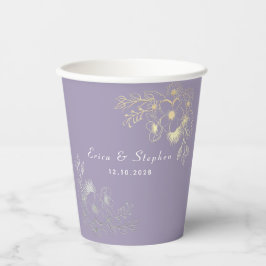 Lavender Wedding Papieren Bekers