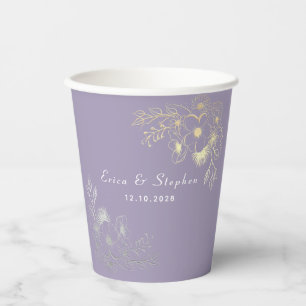 Lavender Wedding Papieren Bekers