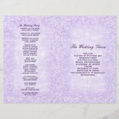 Lavender Wedding Program Glitter (Achterkant)