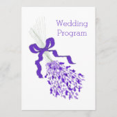 Lavender Wedding Programmakaart (Voorkant)