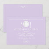 Lavender Wedding Rehearsal Dinner Uitnodiging (Voorkant / Achterkant)