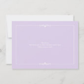 Lavender Wedding Rehearsal Dinner Uitnodiging (Achterkant)