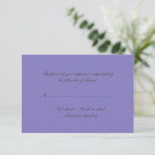Lavender Wedding Response Card RSVP Kaartje (Staand voorkant)