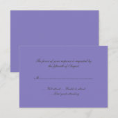 Lavender Wedding Response Card RSVP Kaartje (Voorkant / Achterkant)