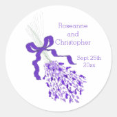 Lavender Wedding Ronde Sticker (Voorkant)