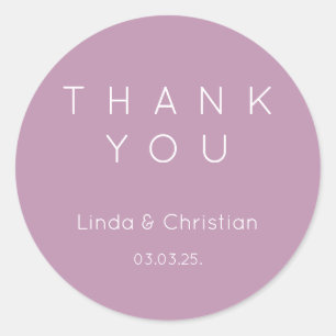 Lavender Wedding Ronde Sticker