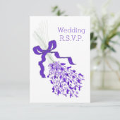 Lavender Wedding RSVP Kaartje (Staand voorkant)