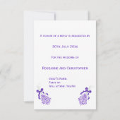 Lavender Wedding RSVP Kaartje (Achterkant)