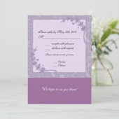 Lavender Wedding RSVP Note Kaart (Staand voorkant)