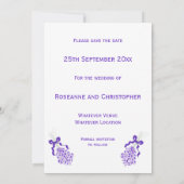 Lavender Wedding Save The Date (Achterkant)