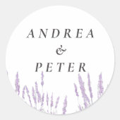 Lavender Wedding Stickers (Voorkant)